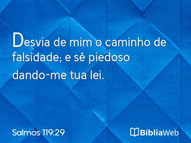 Salmos 119:29 em imagem para compartilhar