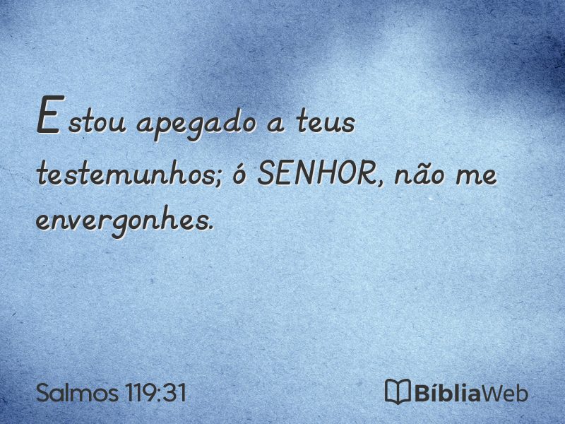 Salmos 119:31 em imagem para compartilhar