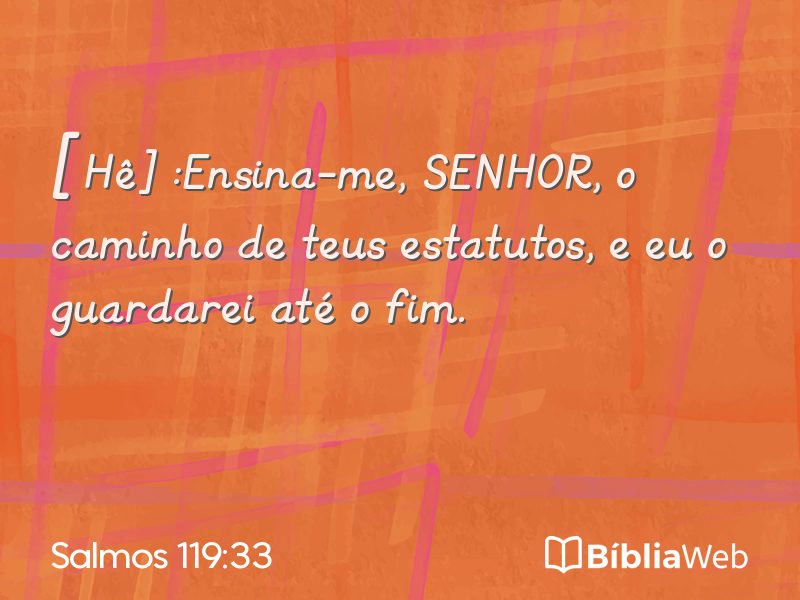 Salmos 119:33 em imagem para compartilhar