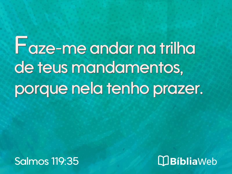 Salmos 119:35 em imagem para compartilhar
