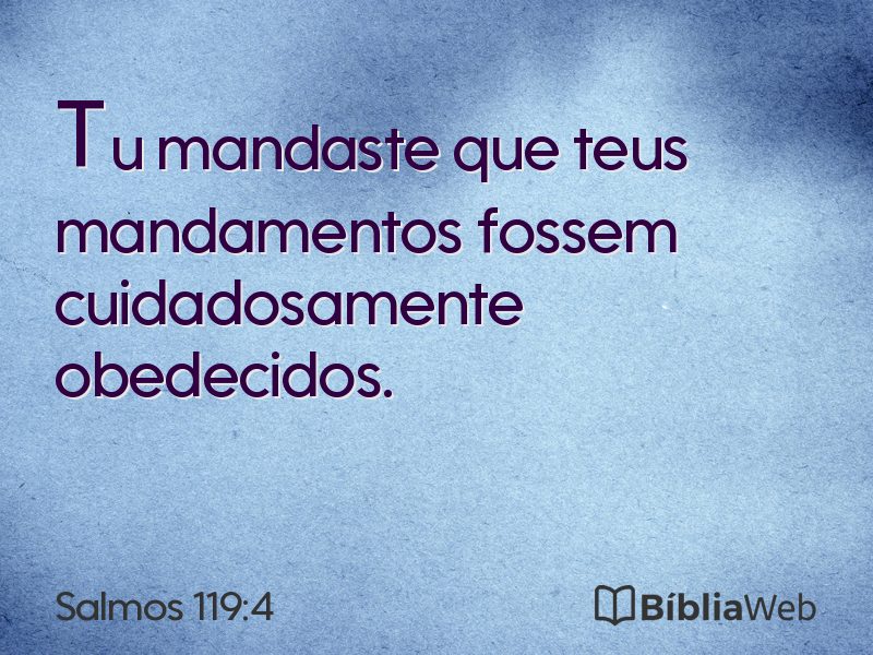 Salmos 119:4 em imagem para compartilhar