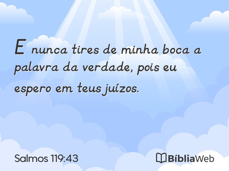 Salmos 119:43 em imagem para compartilhar