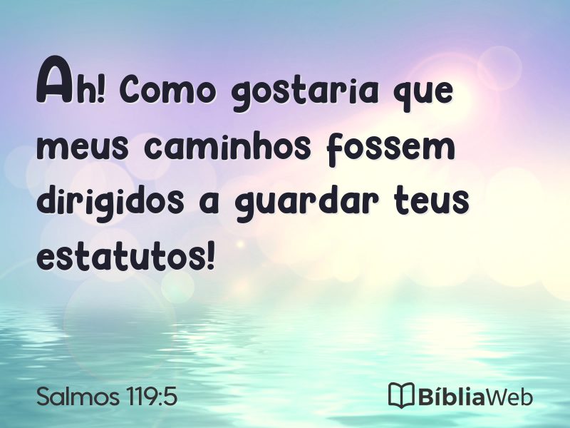 Salmos 119:5 em imagem para compartilhar