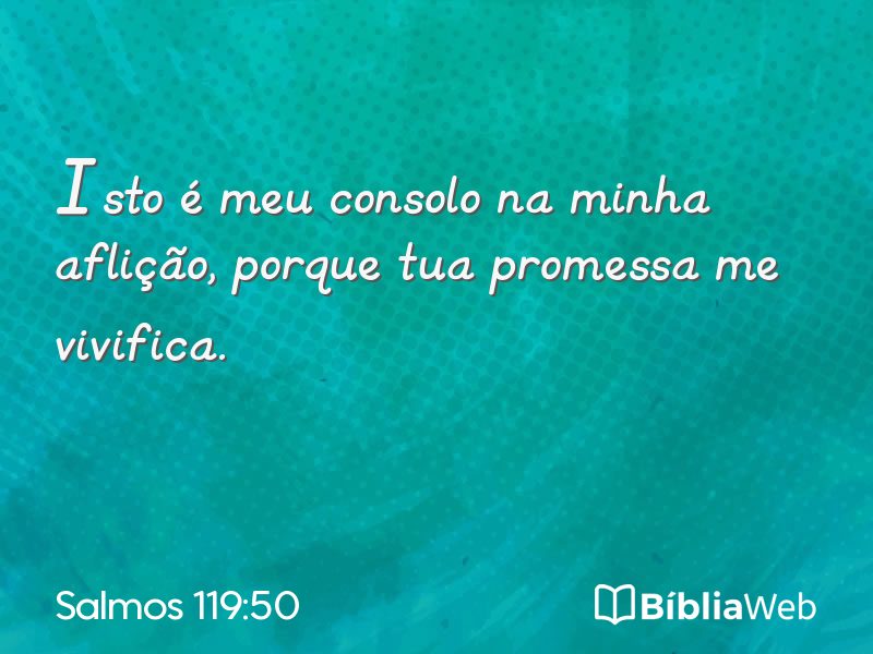 Salmos 119:50 em imagem para compartilhar