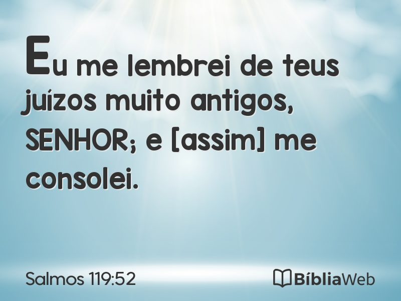 Salmos 119:52 em imagem para compartilhar