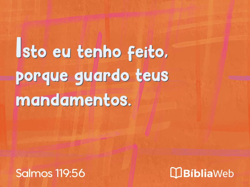 Salmos 119:56 em imagem para compartilhar