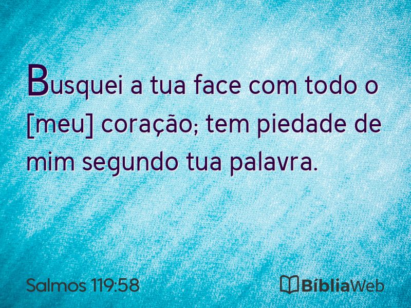 Salmos 119:58 em imagem para compartilhar