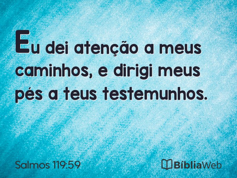 Salmos 119:59 em imagem para compartilhar