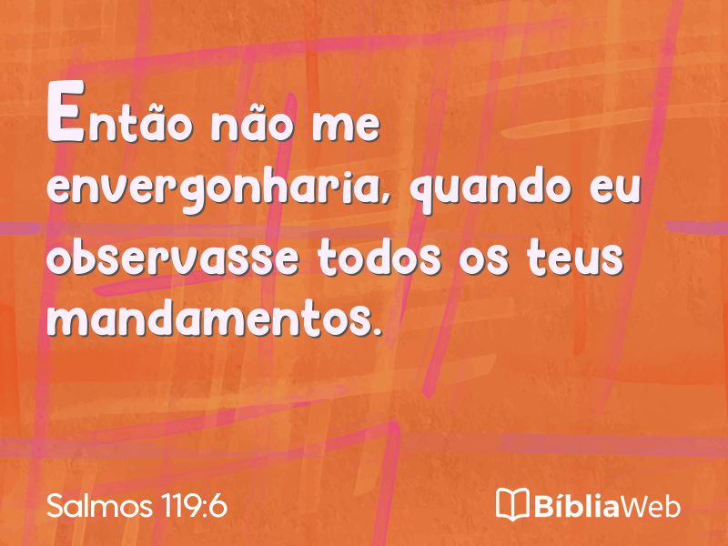 Salmos 119:6 em imagem para compartilhar