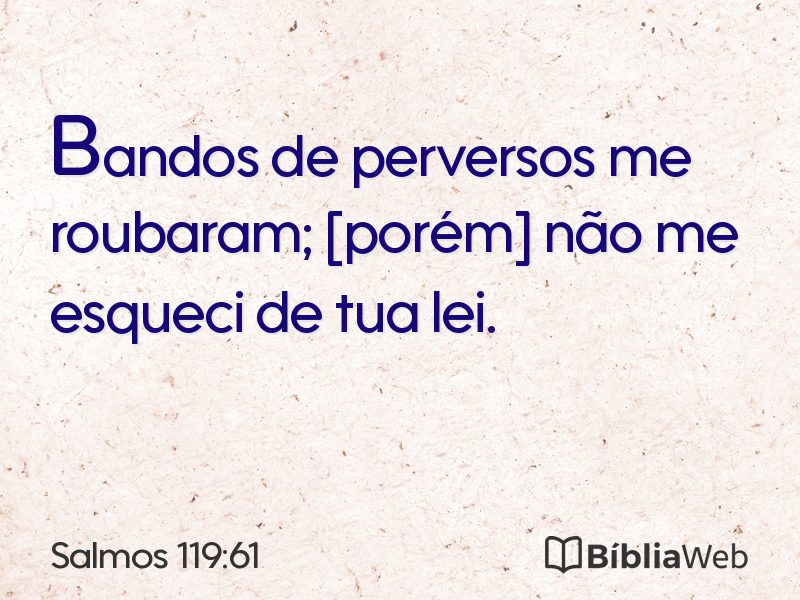 Salmos 119:61 em imagem para compartilhar