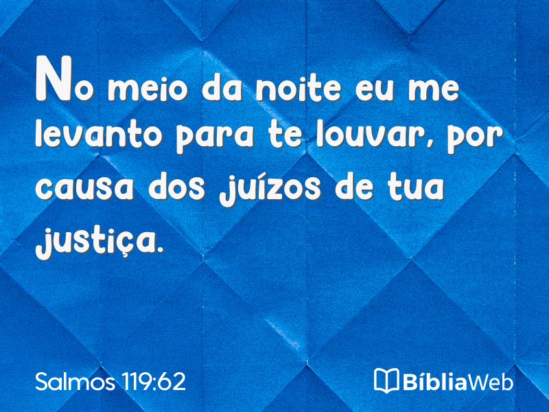 Salmos 119:62 em imagem para compartilhar