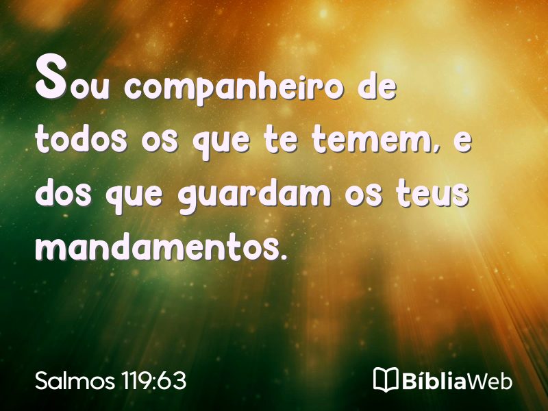 Salmos 119:63 em imagem para compartilhar
