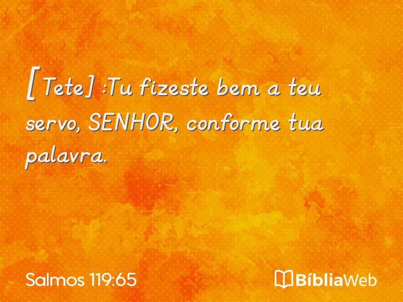 Salmos 119:65 em imagem para compartilhar