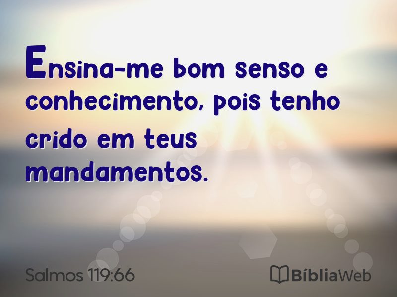 Salmos 119:66 em imagem para compartilhar