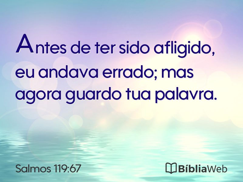 Salmos 119:67 em imagem para compartilhar