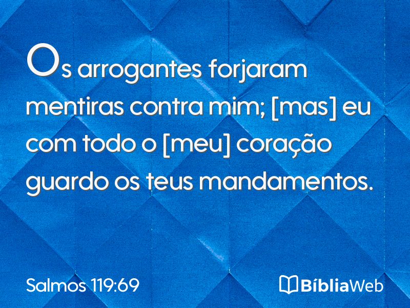 Salmos 119:69 em imagem para compartilhar