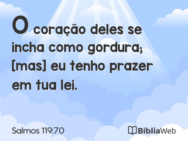 Salmos 119:70 em imagem para compartilhar