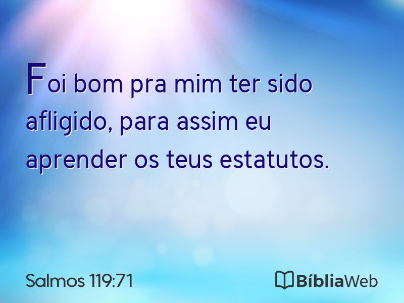 Salmos 119:71 em imagem para compartilhar
