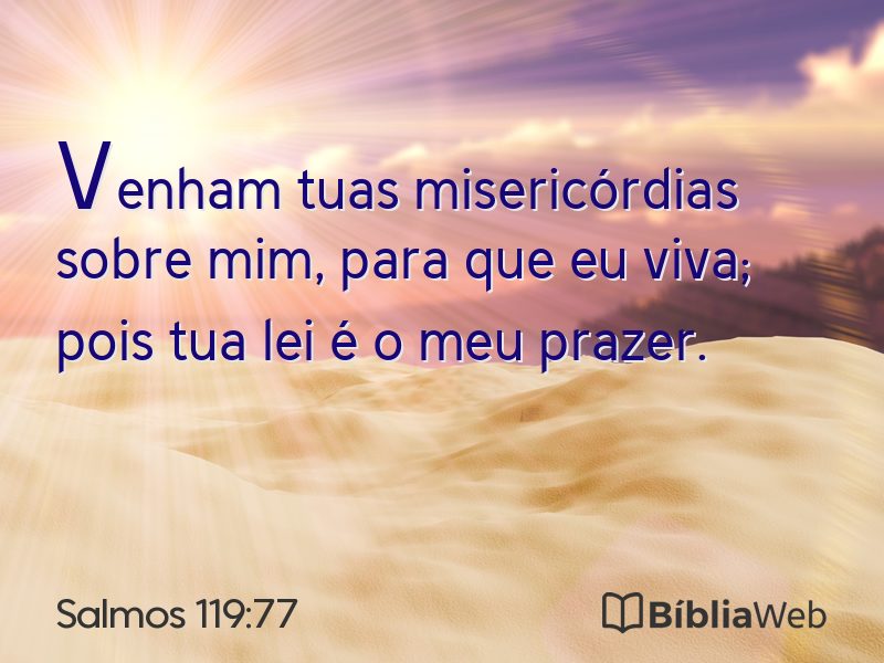 Salmos 119:77 em imagem para compartilhar