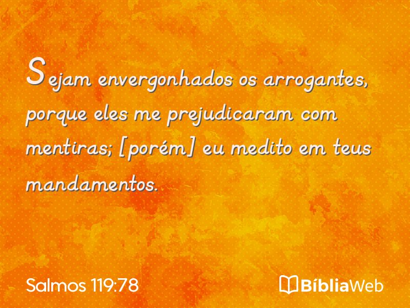 Salmos 119:78 em imagem para compartilhar