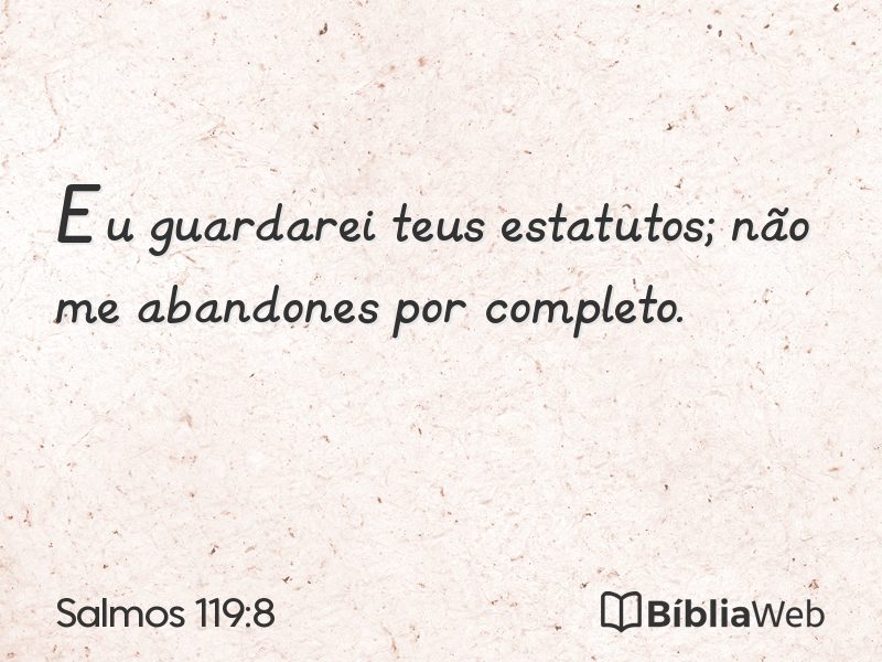 Salmos 119:8 em imagem para compartilhar