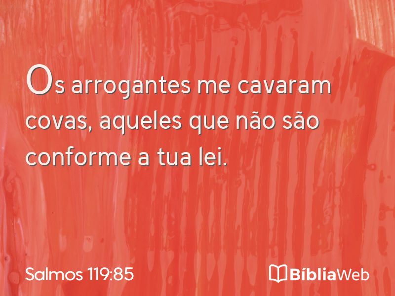 Salmos 119:85 em imagem para compartilhar