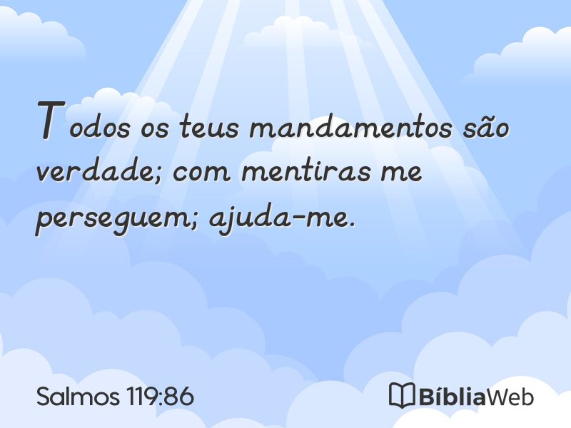 Salmos 119:86 em imagem para compartilhar