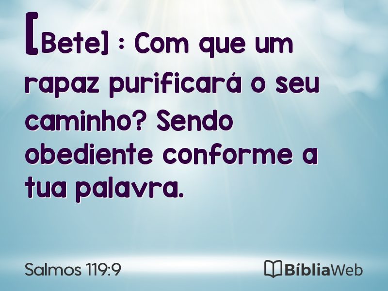 Salmos 119:9 em imagem para compartilhar