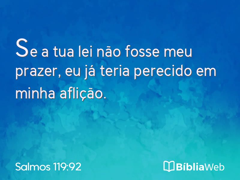 Salmos 119:92 em imagem para compartilhar