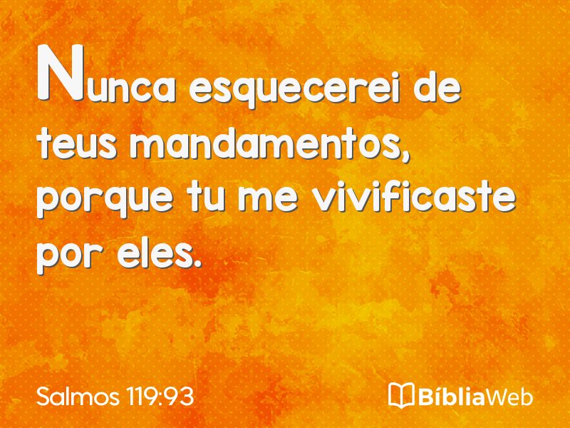 Salmos 119:93 em imagem para compartilhar