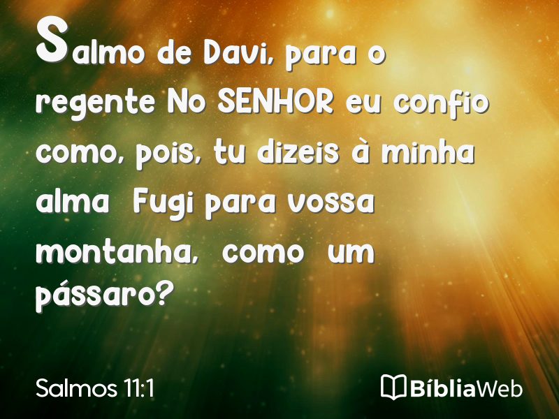 Salmos 11:1 em imagem para compartilhar