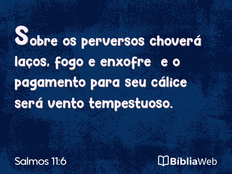 Salmos 11:6 em imagem para compartilhar