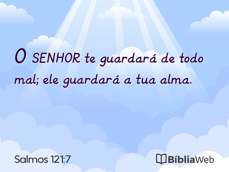 Salmos 121:7 em imagem para compartilhar