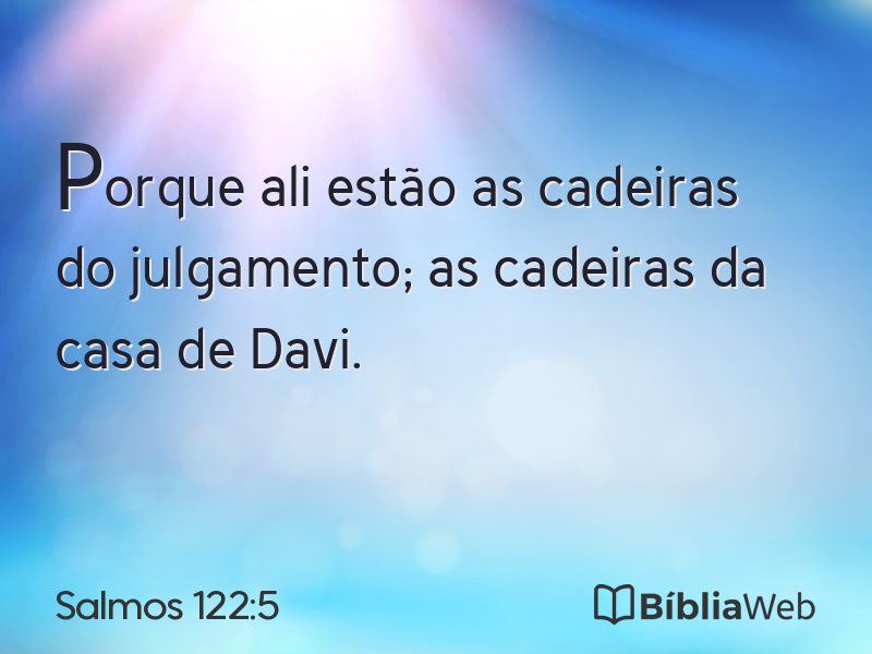 Salmos 122:5 em imagem para compartilhar