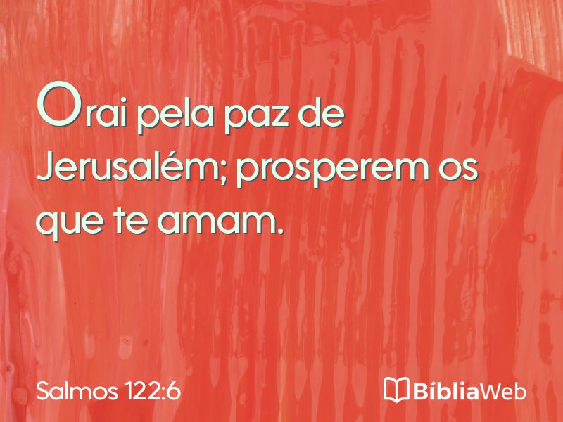 Salmos 122:6 em imagem para compartilhar