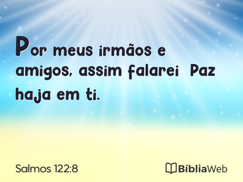 Salmos 122:8 em imagem para compartilhar