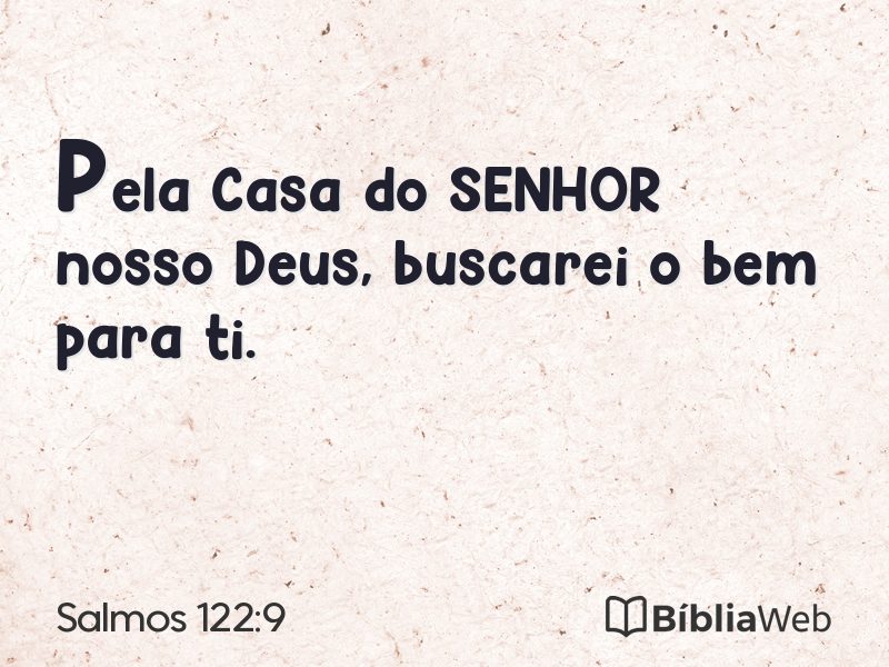Salmos 122:9 em imagem para compartilhar