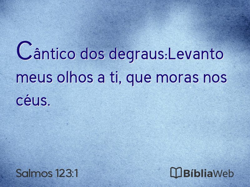 Salmos 123:1 em imagem para compartilhar