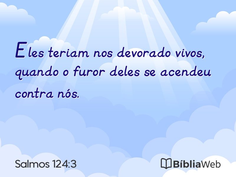 Salmos 124:3 em imagem para compartilhar