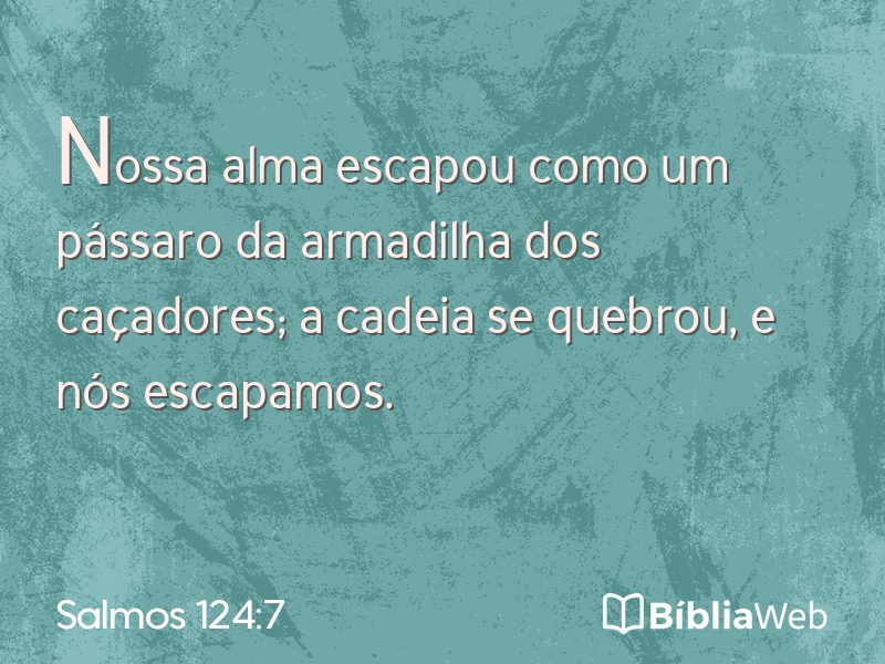 Salmos 124:7 em imagem para compartilhar