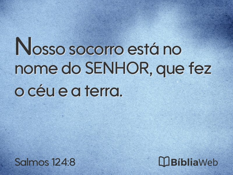 Salmos 124:8 em imagem para compartilhar
