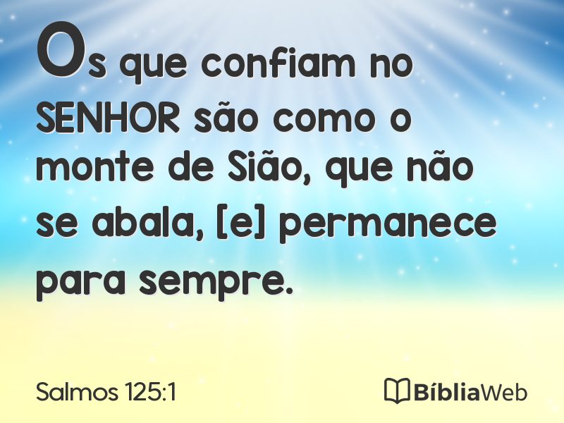 Salmos 125:1 em imagem para compartilhar