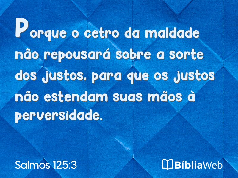 Salmos 125:3 em imagem para compartilhar