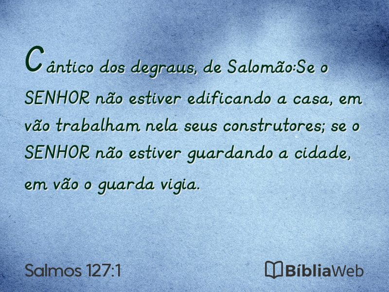 Salmos 127:1 em imagem para compartilhar