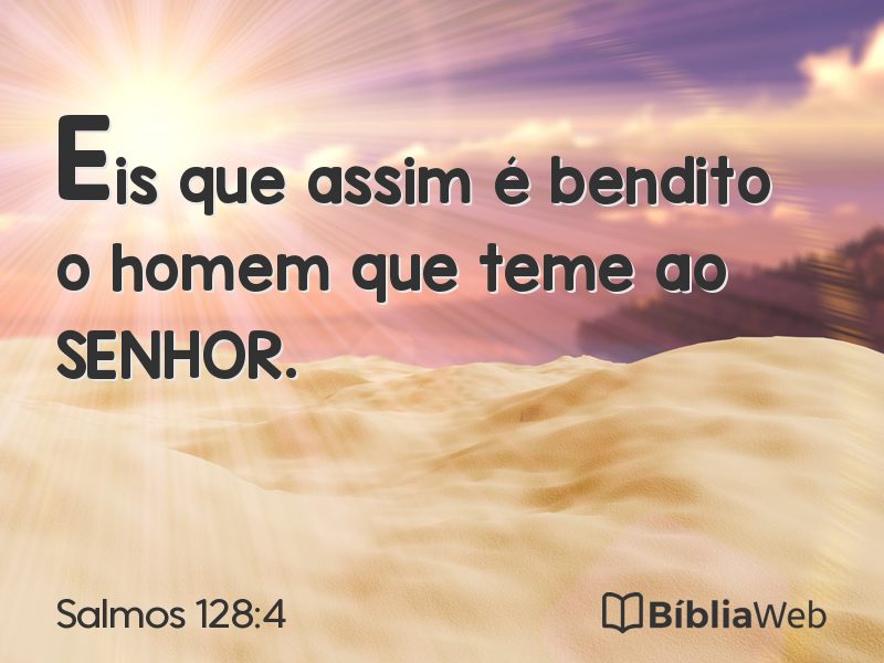 Salmos 128:4 em imagem para compartilhar