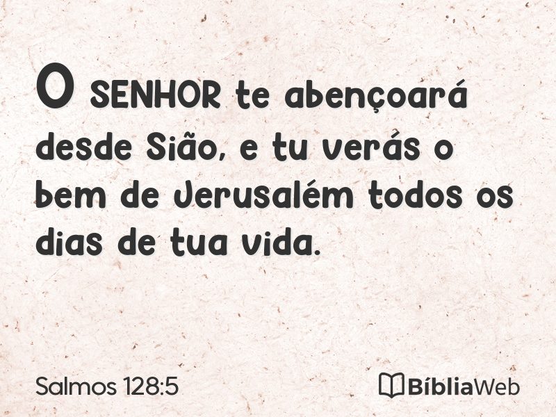 Salmos 128:5 em imagem para compartilhar