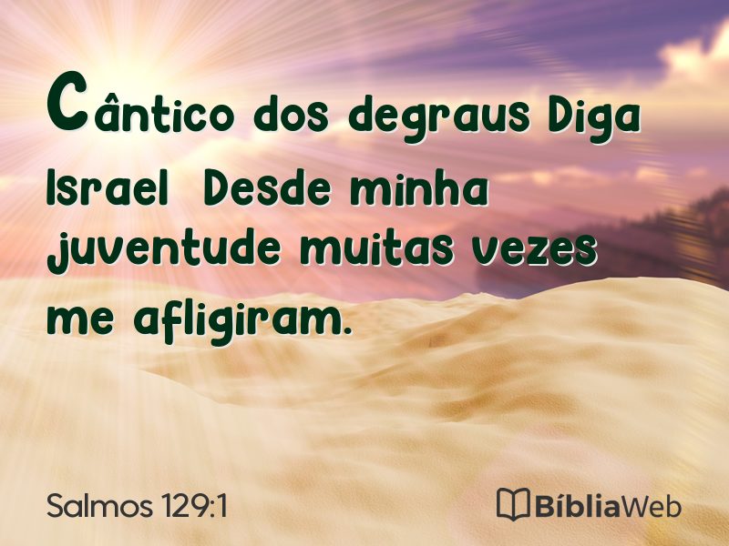 Salmos 129:1 em imagem para compartilhar