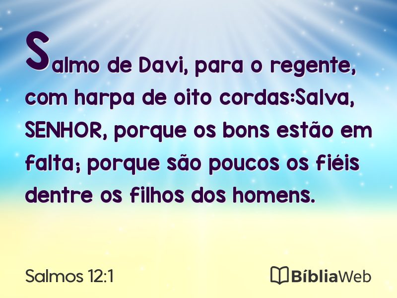 Salmos 12:1 em imagem para compartilhar