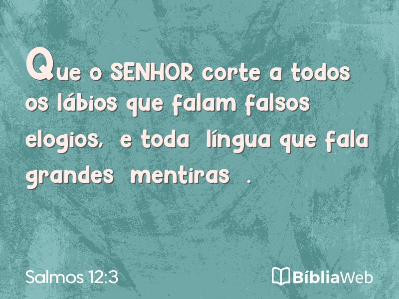 Salmos 12:3 em imagem para compartilhar