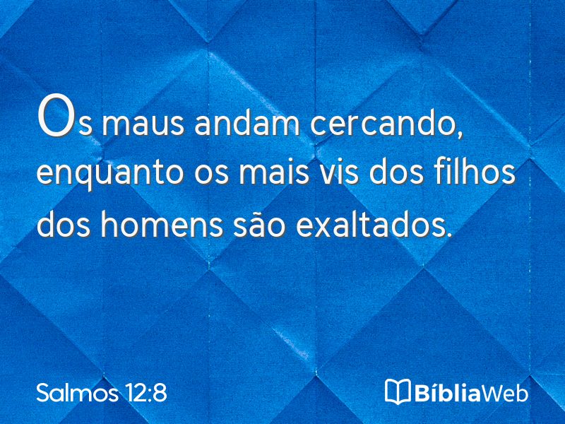 Salmos 12:8 em imagem para compartilhar